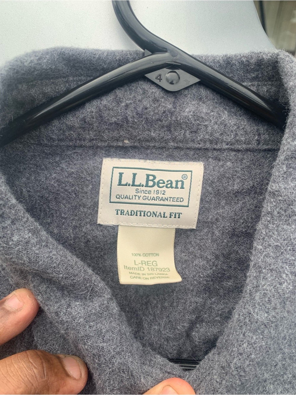 L.L. Bean Men's Traditional Fit Gray Cotton Jacket